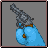 a blue badger hand holding a toy gun. links to my dni/byf sections